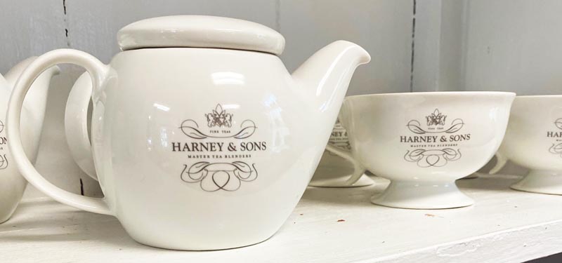 Harney & Sons teapot and teacups